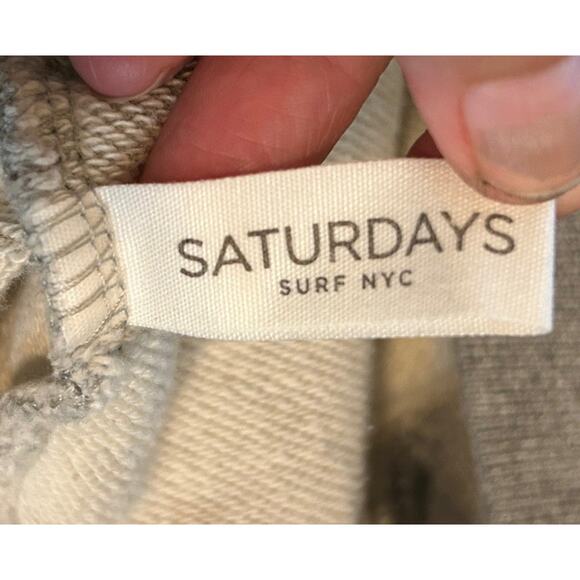 Saturdays Surf NYC Men's Gray Sweatshirt Graphic Mouth Pullover - Size Medium - Picture 7 of 7